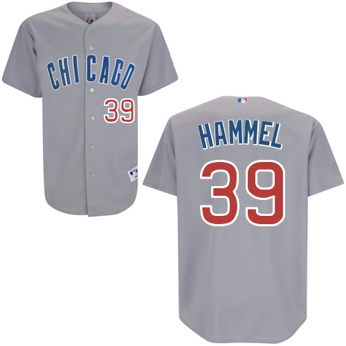 Jason Hammel #39 MLB Jersey-Chicago Cubs Men's Authentic Road Gray Baseball Jersey